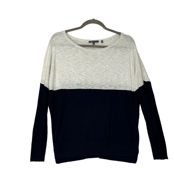 Vince Sweater Cream and Navy Color Block Sweater| Size S - Picture 7 of 7